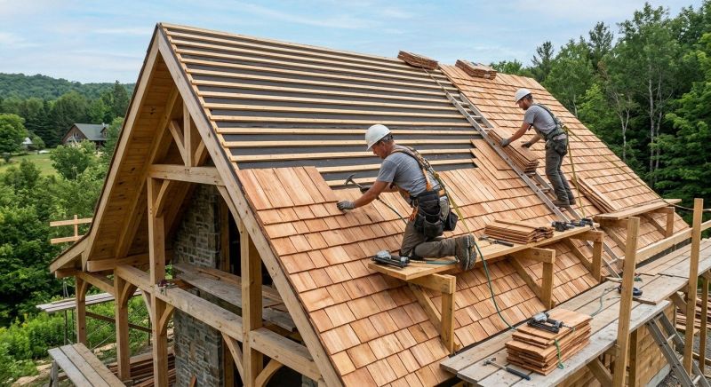 Cedar Roof Installation in Essex Junction, VT