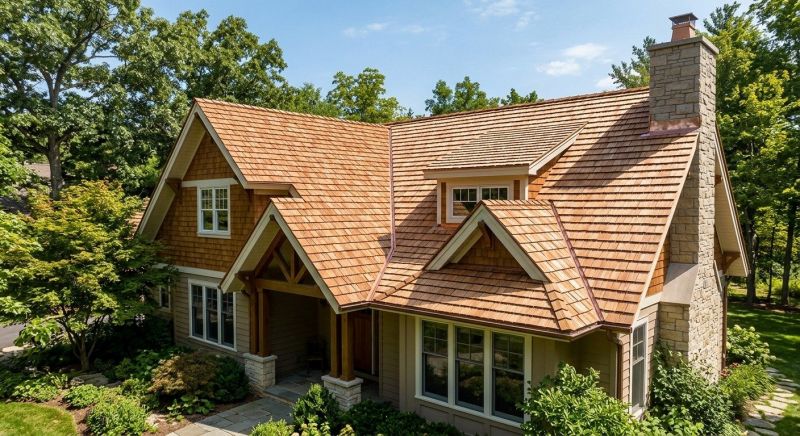 Cedar Shake Roof Construction in Milton, VT
