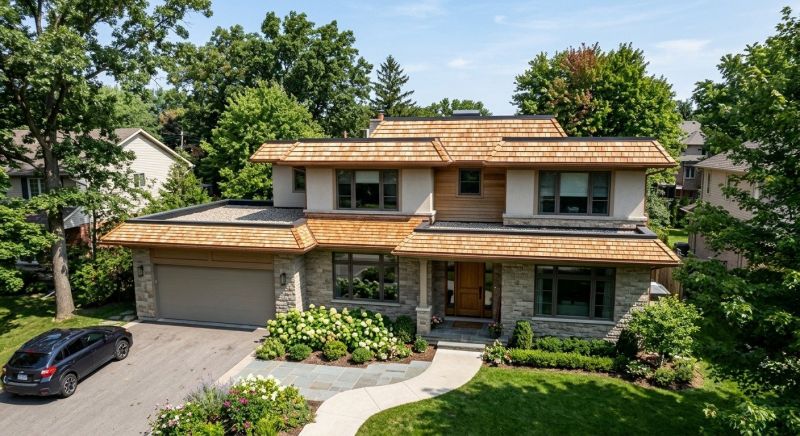 Cedar Shake Roof Construction in Waterbury, VT