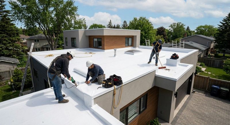 Flat Roof Installation in Jeffersonville, VT