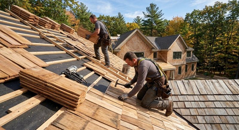 Natural Wood Roof Installation in South Burlington, VT