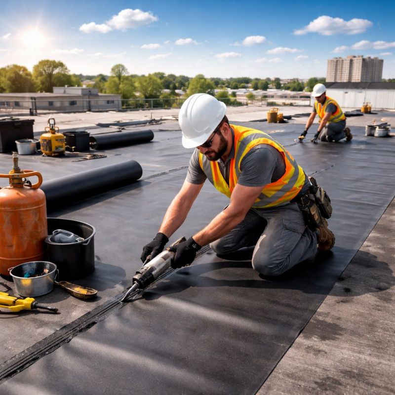 Rubber Roof Installation in South Burlington, VT