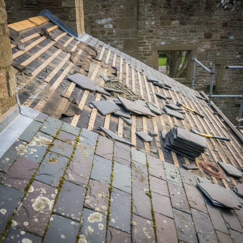 Slate Roof Replacement in Burlington, VT