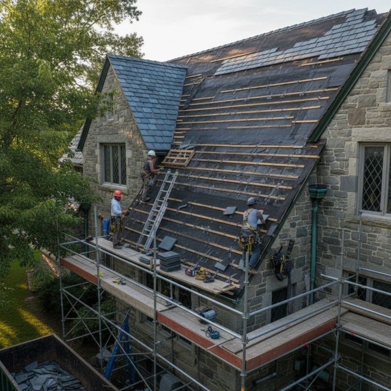 Slate Roof Replacement in Milton, VT