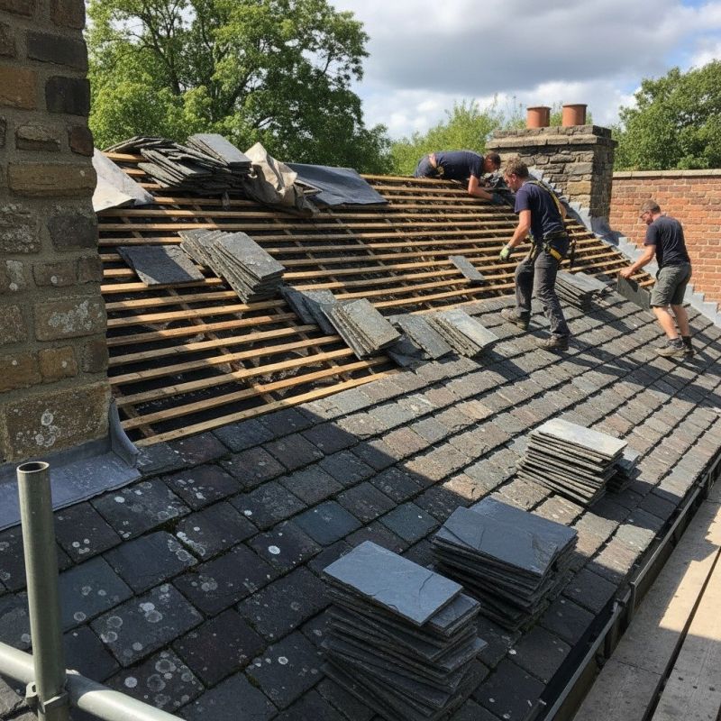 Slate Roof Replacement in Waterbury, VT