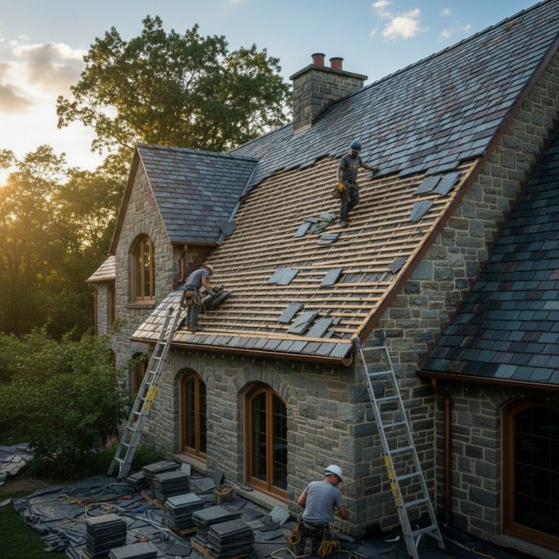 Slate Roof Replacement in Willsboro, NY