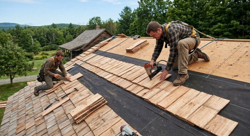 Wood Roofing Installation in Grand Isle, VT