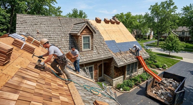 Wood Shake Roof Replacement in Grand Isle, VT