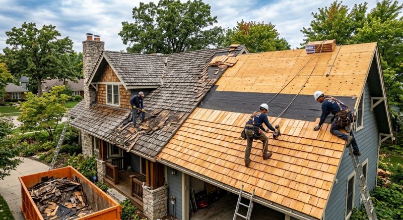 Wood Shake Roof Replacement in South Burlington, VT